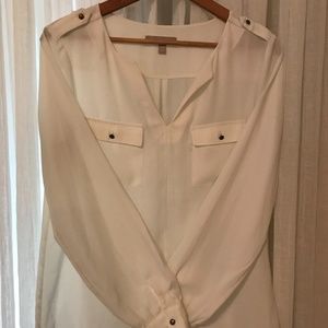 cream blouse